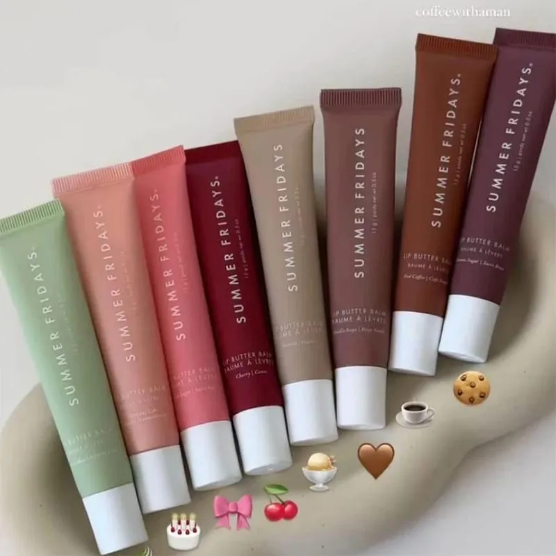 Summer Fridays Moisturizing Lip Balm Mirror Lip Gloss Lip Vanilla Pink Sugar Coffee Cake Smell Lipstick Transparent Oil Makeup