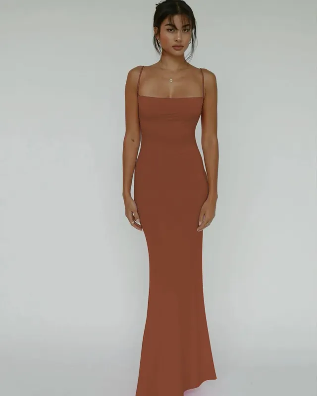 Hugcitar Summer Solid Sleeveless Backless Elegant Sexy Bodycon Y2K Maxi Prom Dress Women Clothes Birthday Party Casual Y2K — image 18