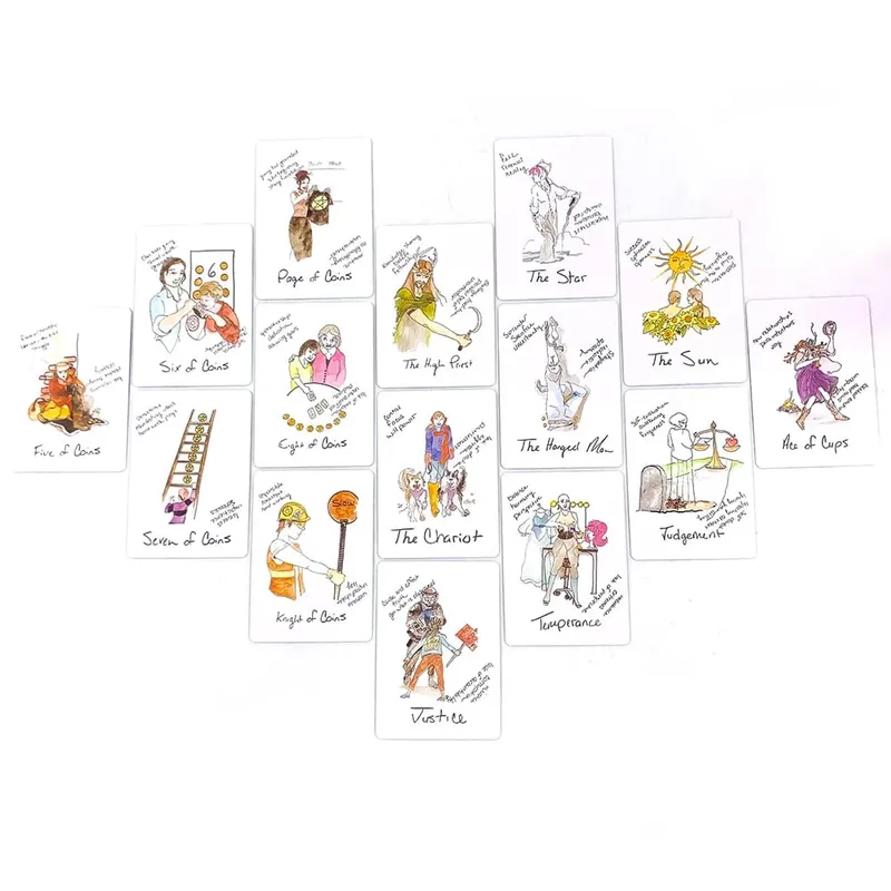 Broke B Word Tarot Cards Games Vibrant Illustrations Easy-to-Read Guide Great For Beginners Divination Meditation & Party Game