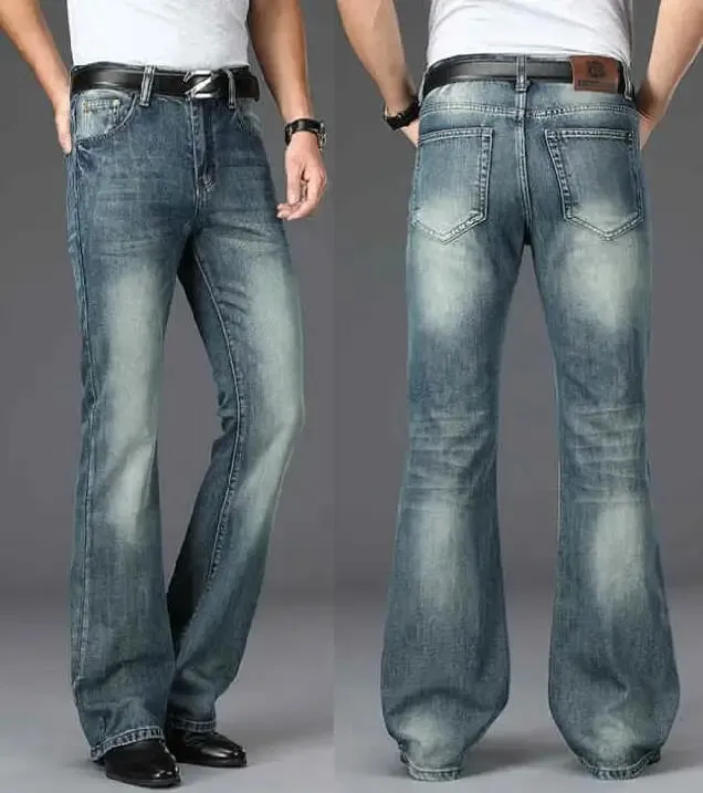 Men's Flared Jeans Loose Men Big-Leg Jeans Men Flared Pants Boot Cut Leg Designer Classic Jeans Multiple Styles Size 28-40