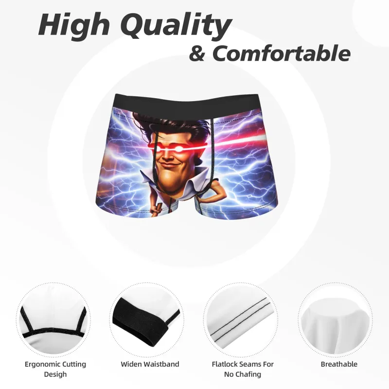 Charlie Kirk Meme Boxershorts Pouch Underkläder Högkvalitativ Customs Shorts Trosor Nyhet Herr Trosor Plus Size 2XL