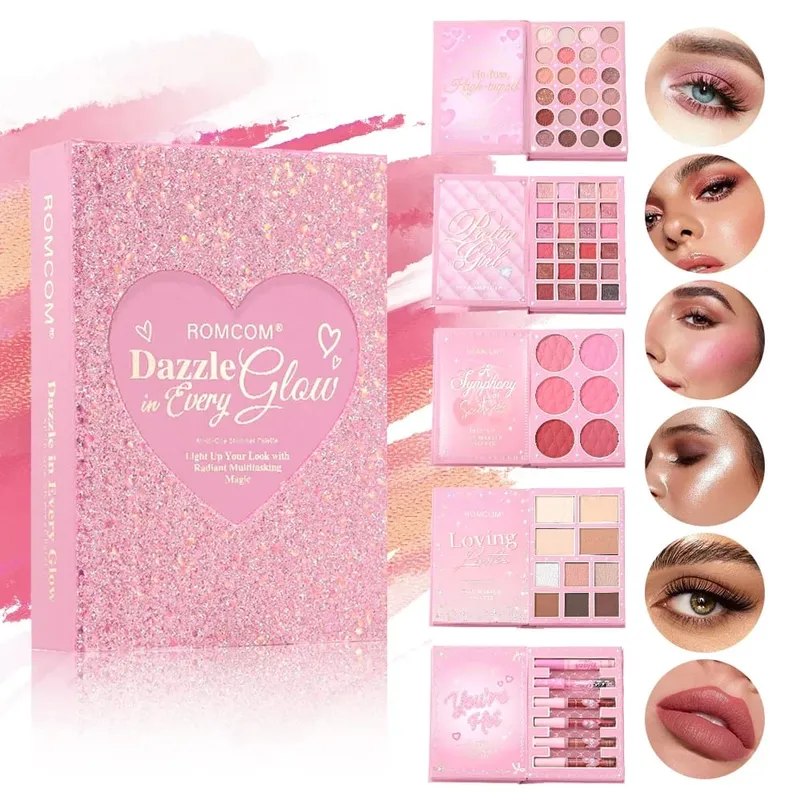 All-in-One 5-Page Makeup Magic Book: Full Kit with Multi-Shade Eyeshadow Blush Highlighter Contour & Glossy Lip Gloss — image 2