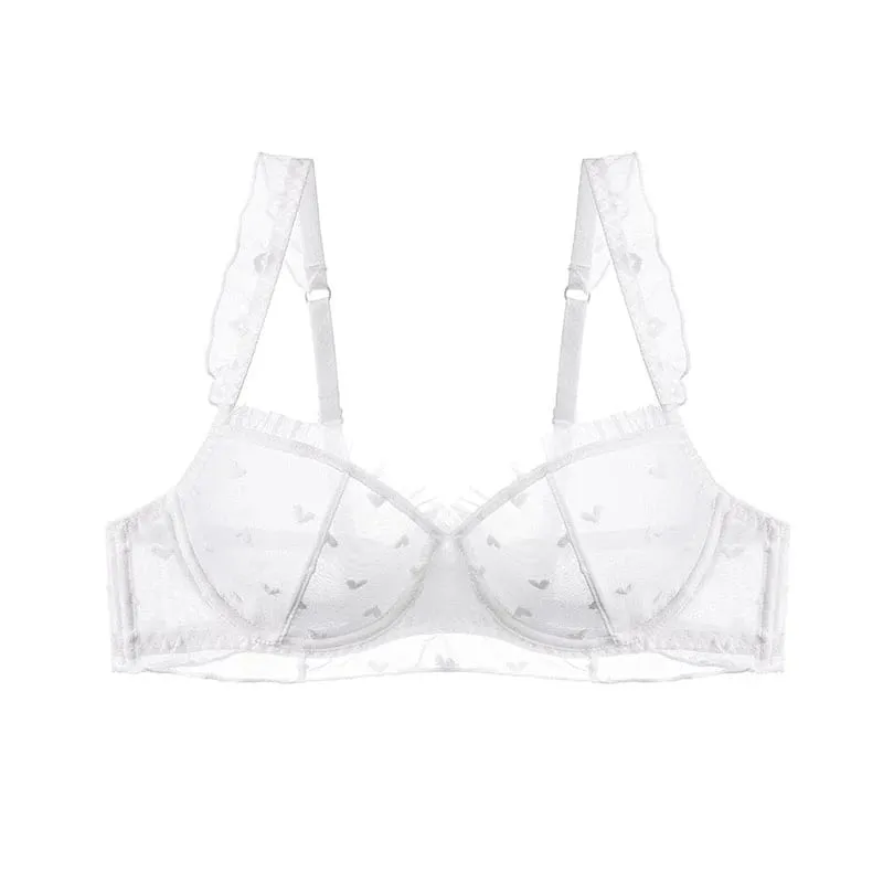 2025 Summer Minimizer Bra Ultra-Thin Wireless No Sponge Lace Bralette Pure Sensual Support Big Bust Sheer Comfort — image 8