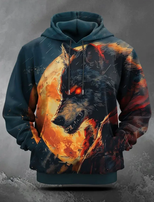 Halloween Men's Graphic Hoodie Pumpkin Prints Classic Casual 3D Pullover Holiday Fashion Hoodies Thin Style Long Sleeve Hooded