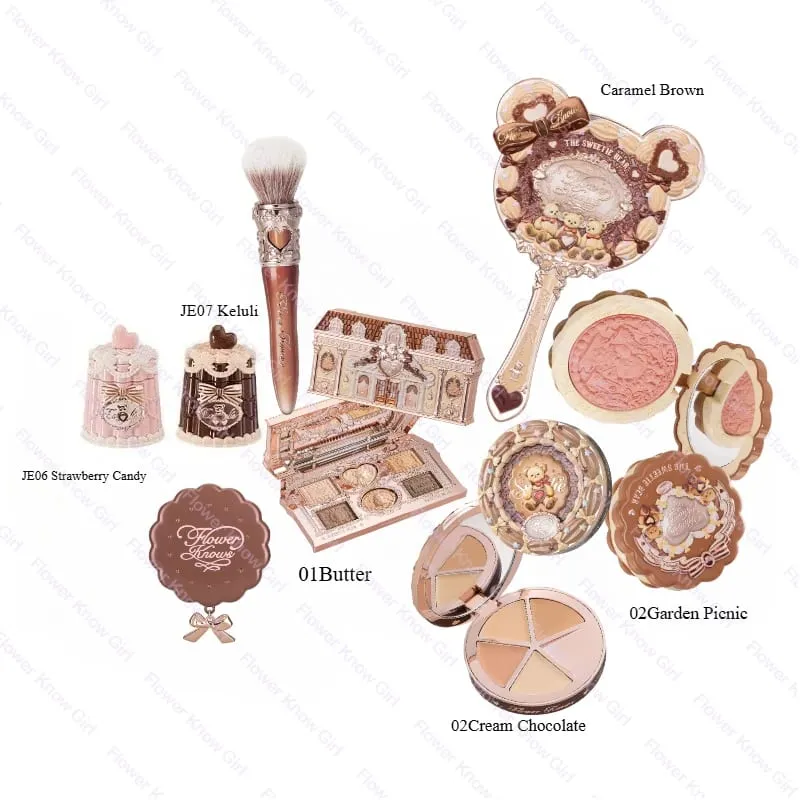 Sweet Treats Full Face Set Makeup Gift Set All In Shimmer Eye Shadow Palette Blush Powder Lip Jelly Gift Box