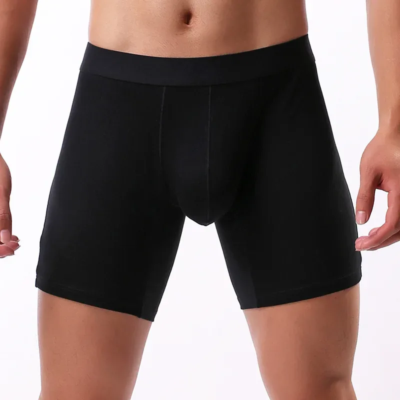 Boxers para hombre, ropa interior deportiva informal de algodón extendida, bañadores resistentes al desgaste, calzoncillos con bolsa convexa en U, Boxershorts, lencería