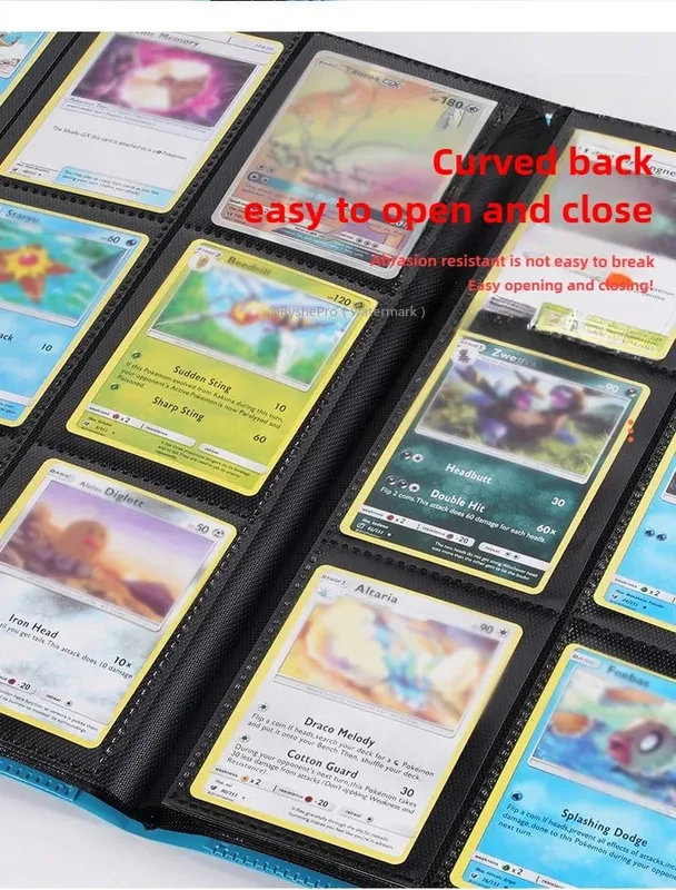 Pořadač karet s 9 kapsami Pořadač s 360 bočním nakládacím albem pro karty her TCG Yugioh MTG Game Card Book