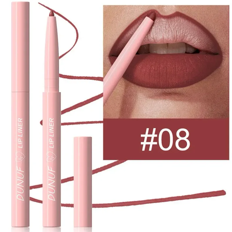 Matte Lip liner Pen 12Color Waterproof Fine Lipstick Slim Lip Outline Contour Makeup Dark Red Brown Lipstick Pencil Cosmetic — image 18