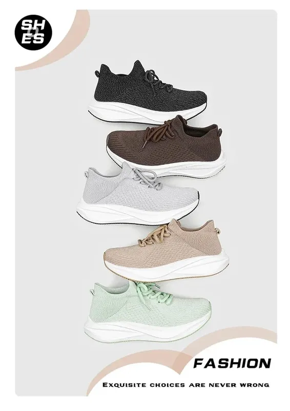Men Women Summer Mesh Walking Shoes Breathable Lightweight Sock Sneakers Casual Sports Shoes Large Size Couple Style