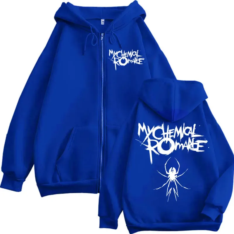 Limited My Chemical Romance Band Merch Zipper Hoodies Punk Rock Hip Hop Zip Up Sweatshirt Mga Lalaki Babae Fashion Vintage Pullover