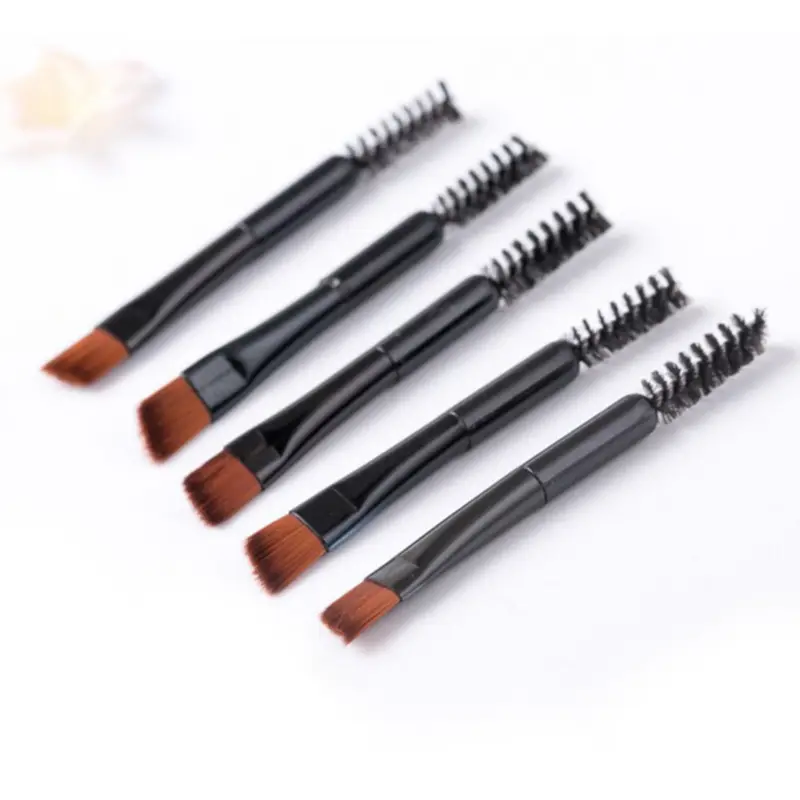 10PCS/Bag Mini Portable Dual Ended Eyebrow Brushes Practical Eyebrow Trimming Comb and Eyelash Beauty Tool For Women Wedding