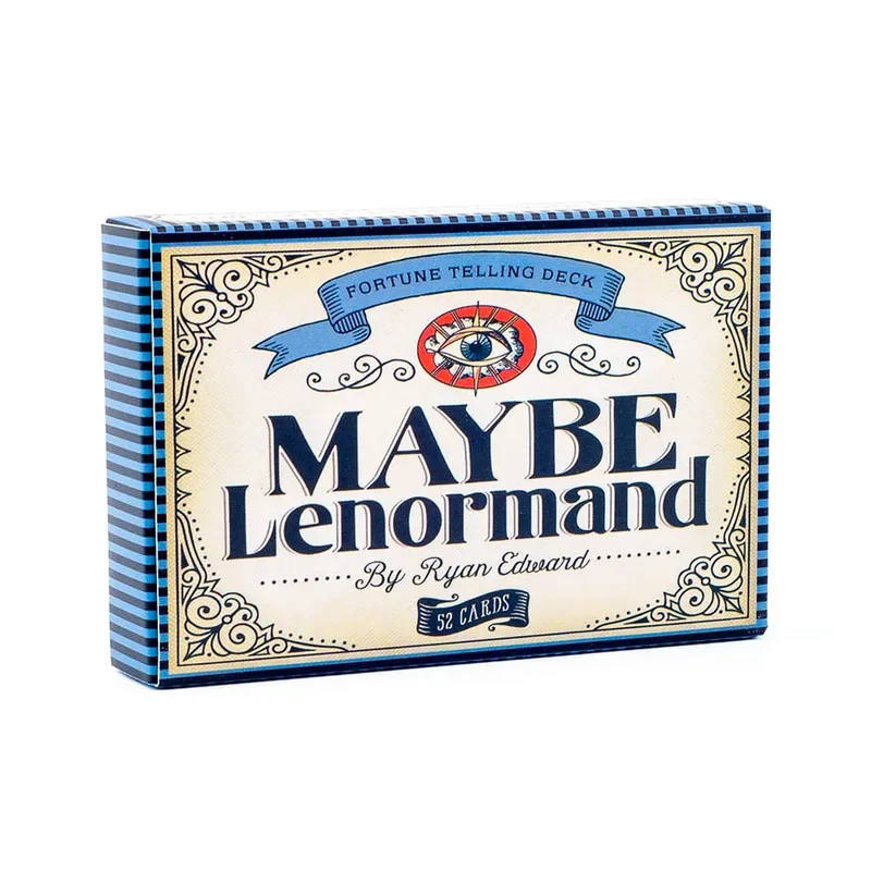 Maybe Lenormand 52 Cards Deck - Beginner-Friendly Fate Divination Tarot for Fortune Telling Party Board Game 9.7x6.3cm