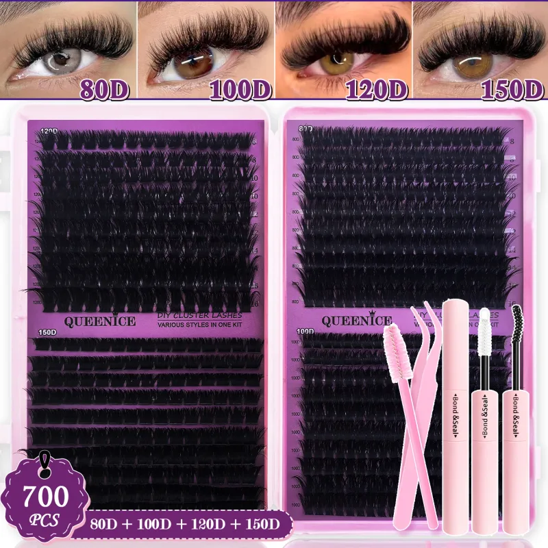 Lashes Cluster DIY Lash Extension Mixed Tray Clusters Eyelashes Fluffy Individual Lashes Cat Eye Lash Extension — image 7