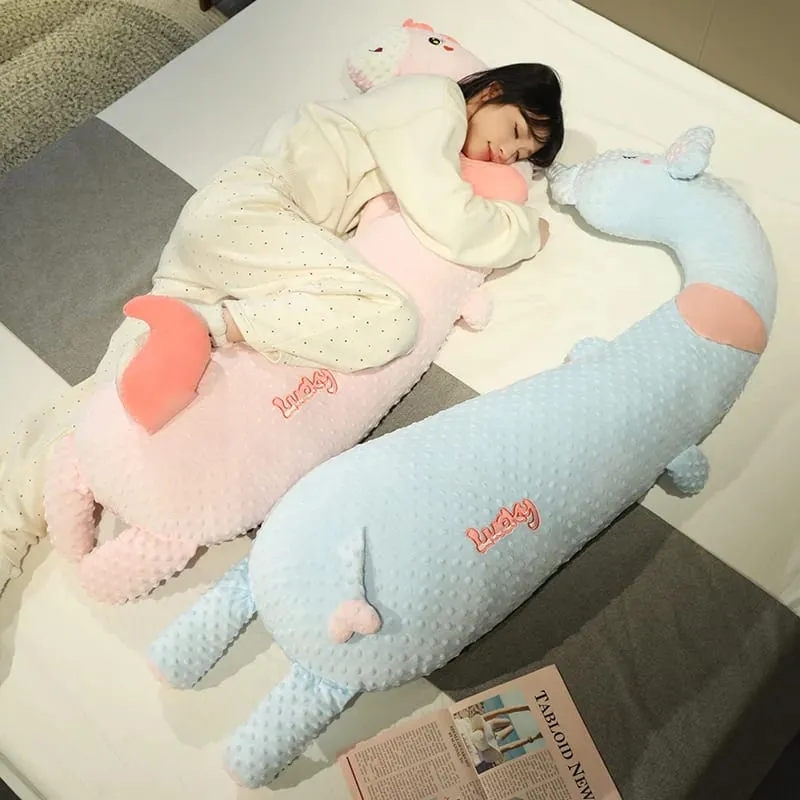 Cuscino lungo per il corpo animale Cuscino morbido in peluche per dormire Cuscino per dormire carino bambola di cartone animato Cuscino per gamba per dormiente laterale Cuscino per letto Decorazioni per la casa regalo — image 6
