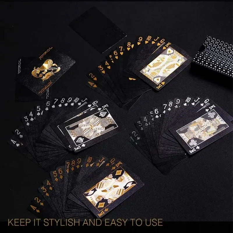 Black Golden Silver Skull Playing Card Game Card Group Waterproof Poker Suit Magic Dmagic Package Board Game Gift Collection — image 3