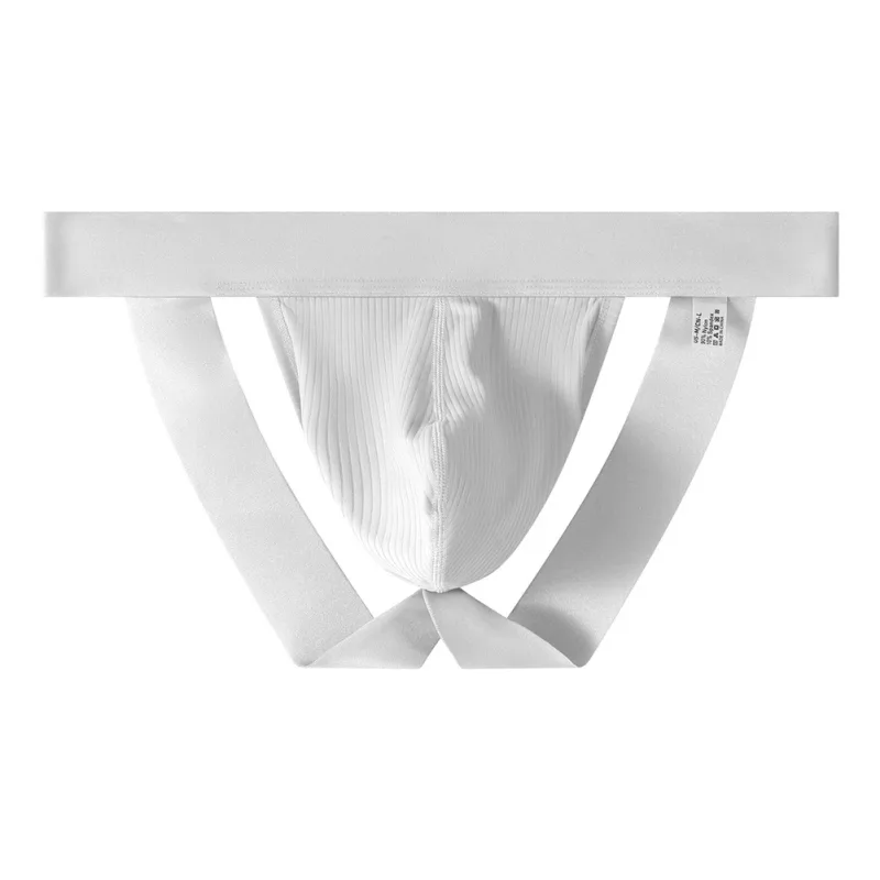 Mens Briefs Ice Silk Underwear Pouch Panties Low Waist Open Butt Underpants G Strings High Quality Cotton Jock Strap