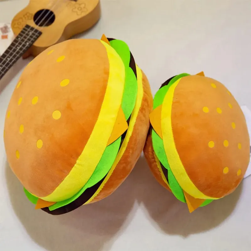 30Cm Hamburger Throw Pillow Creative Simulation Cushion for Sofa Bedroom Car Office Decorative Cushion Soft Comfortable Gift