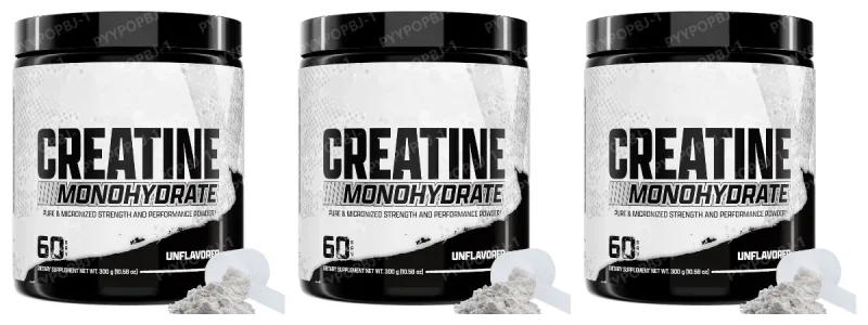Creatine Monohydrate Powder 300g 60 Servings Micronized Unflavored Easy to Mix Strength Performance Muscle Growth Supplement