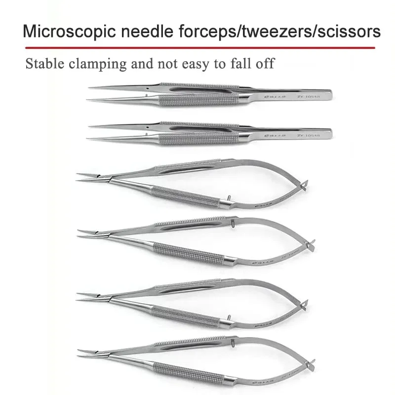 Ophthalmic Microsurgery Instruments Scissors Needle Holders Tweezers Stainless Steel 4/6/8 Piece Set Of Ophthalmic Surgical Tool