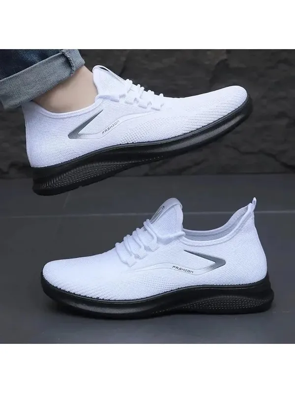 Scarpe da ginnastica con tomaia in maglia traspirante Air Knit, suola morbida e antiscivolo, scarpe da ginnastica da corsa casual per tutte le stagioni da indossare tutti i giorni