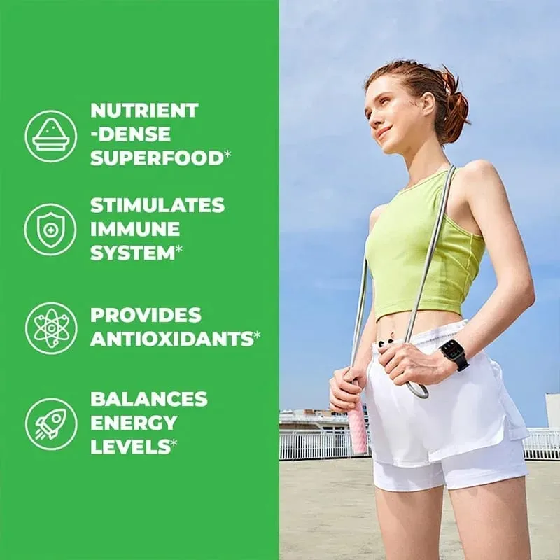 Spirulina Chlorella Capsules - Υποστηρίζει την υγεία του καρδιαγγειακού και του ανοσοποιητικού συστήματος Ισχυρό αντιοξειδωτικό