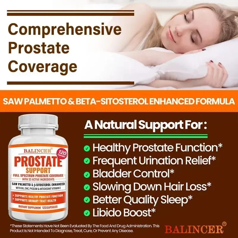 Saw Palm Supplement Containing Antioxidant Vitamins Supporting The Prostate and Promoting Urinary System Health
