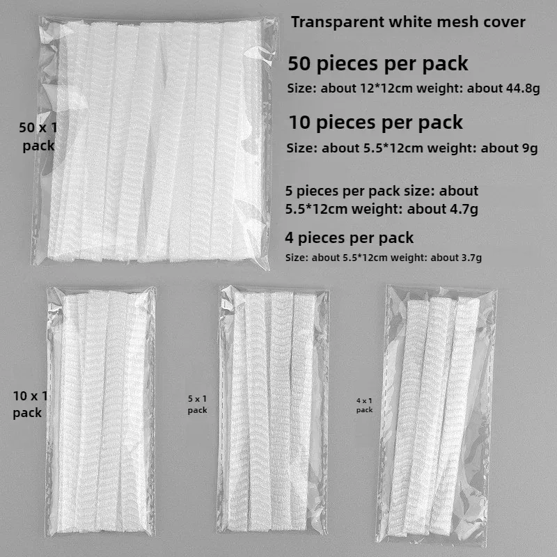50 unids/bolsa, funda protectora para brochas de maquillaje, Protector de brochas cosméticas, protectores de red flexibles, cubierta reutilizable, herramientas de belleza para maquillaje