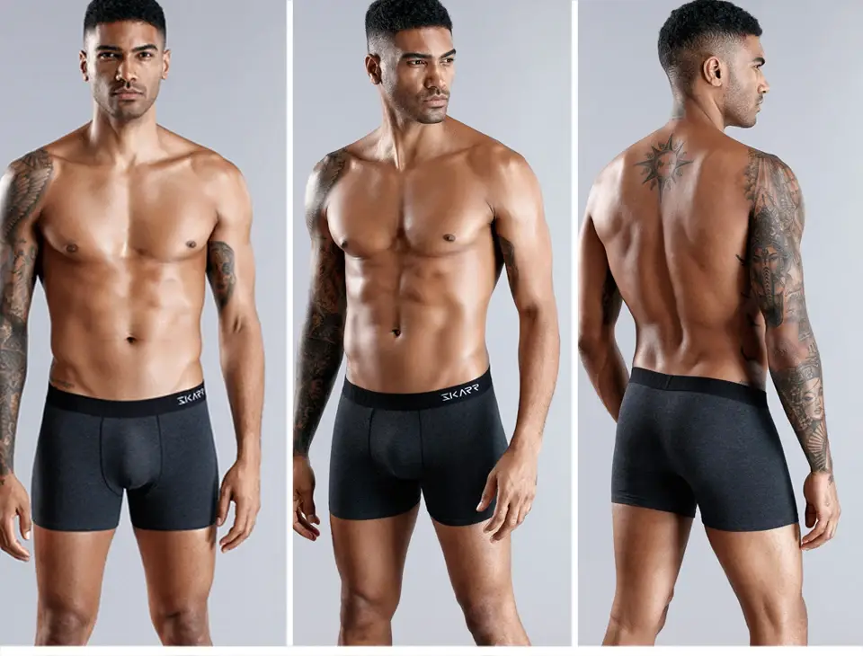 6pcs Kapas Seluar Dalam Lelaki Seluar Dalam Seksi untuk Lelaki Seluar Boxer Surat Bergelang Elastik Boxers Seluar Dalam Lelaki Seluar Dalam