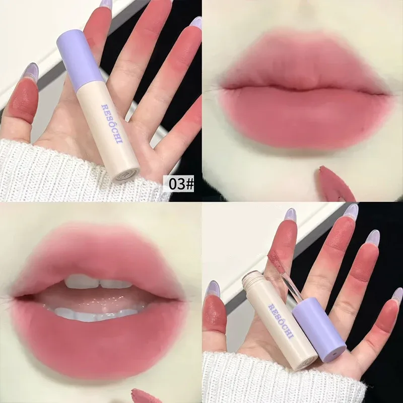 Bean Paste Pink Lip Mud Matte Velvet Red Brown Lip Gloss Moisturizer Waterproof Lasting Non Drying Non-Stick Cup Lip Tint Makeup — image 9