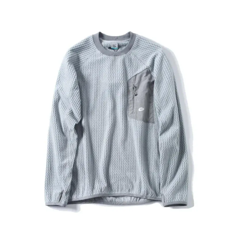 Mountain-Ready Crewneck: Engineered with Ribbed Neck Reflective Logo & Secure Chest Pocket for Outdoor Style Unisex — image 8