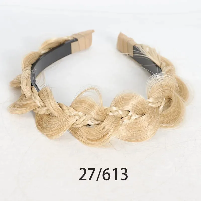 Twist Braid Headband Synthetic Fishbone Braid Wig Headband 1pc Non-Slip Twist Braid Hair Hoop Hair Accessories For Women Girls — image 12