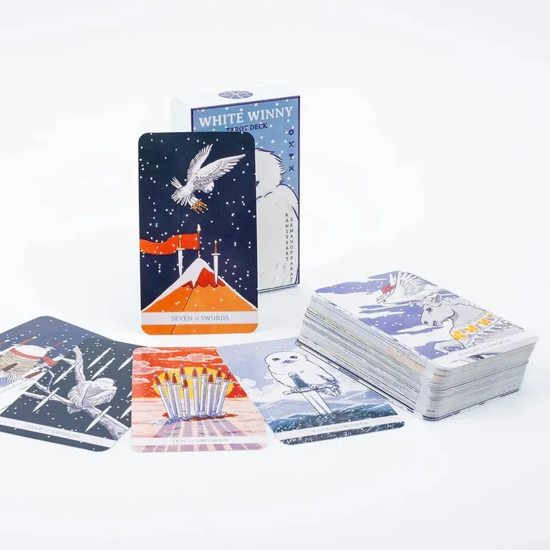 White Winny Tarot English Edition 80 Cards Deck with PDF Guidebook Fate Divination Cards for Beginners Board Games — image 2