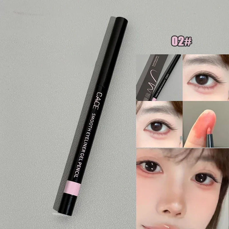 Wine Red Brown Eyeliner Gel Pencil Waterproof Long-lasting Ultra-Fine Matte Brown Eye Liner Pen Easy Wear Eyes Makeup Cosmetics