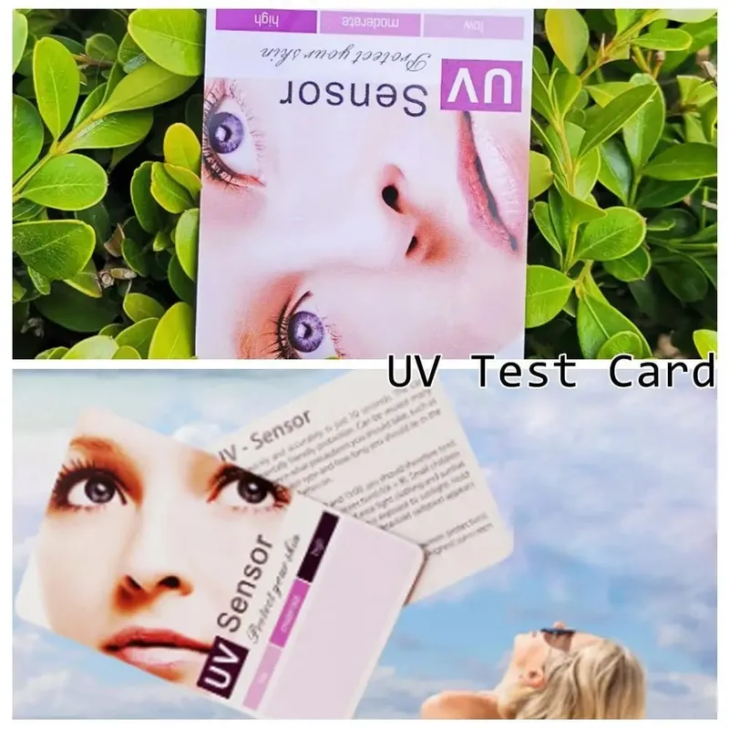 Easy to Use UV Test Card Portable Measurement Analysis Tools UVB Test Card Reusable Easy to Read UV Sensor Card