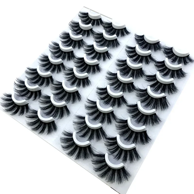16 Pairs 3D Mink Hair False Eyelashes Natural/Thick Long Eye Lashes Wispy Makeup Beauty Extension Tools