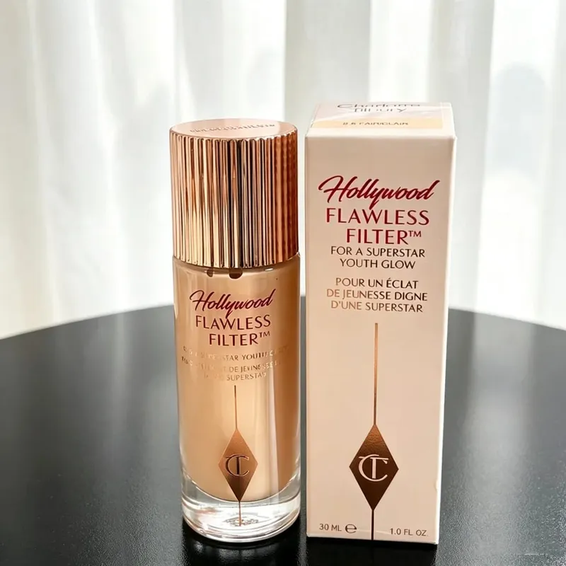 Charlotte Tilbury Matte Setting Pressed Powder 4 Colors Liquid Foundation Hollywood flawless filter CT Makeup Bag Gift Cosmetics