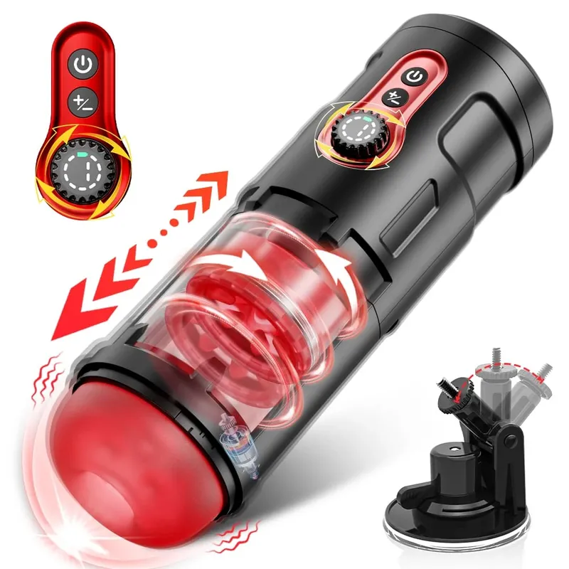 Automatic Male Masturbator Telescopic Rotation Sucking Machine Piston Blowjob Adult Goods Man Masturbation Sex Toy for Men
