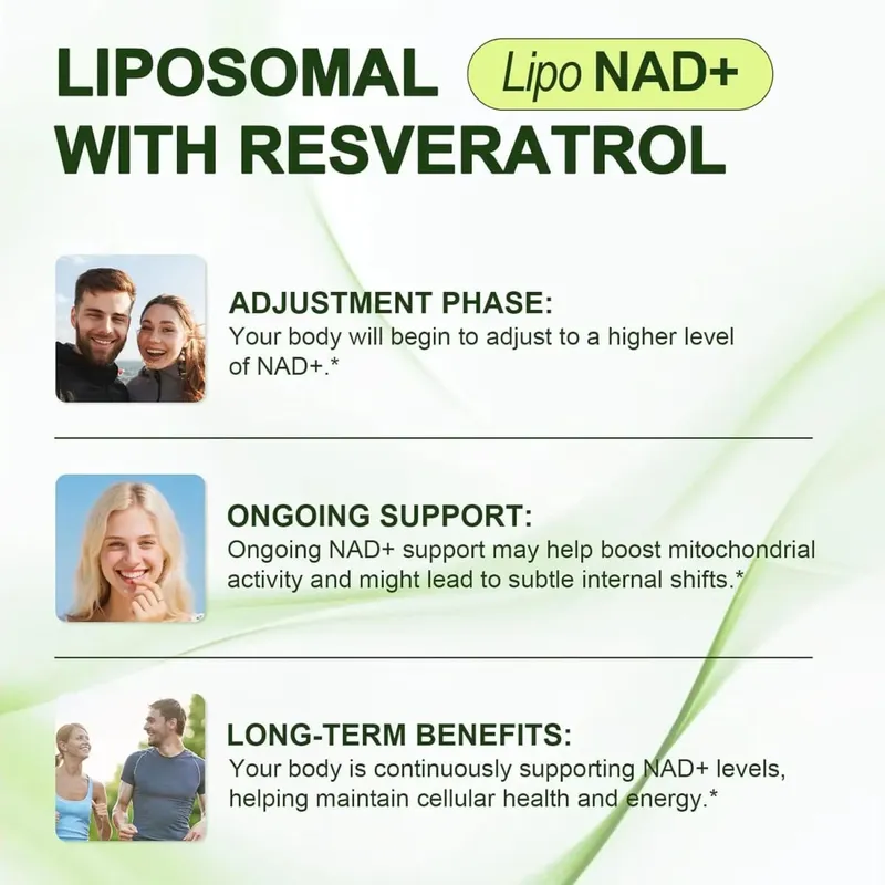 Liposomal NAD+ ADVANCED Supplement with Resveratrol - NAD Plus Capsules for Anti Aging Brain Function & Cell Regeneration — image 4