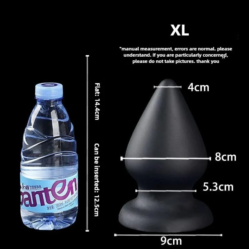 Huge Anal Plug Liquid Silicone Soft Conical Butt Plug Big Anal Dildos for Women Men G-spot /prostate Massage 18+ Sex Toys — image 8