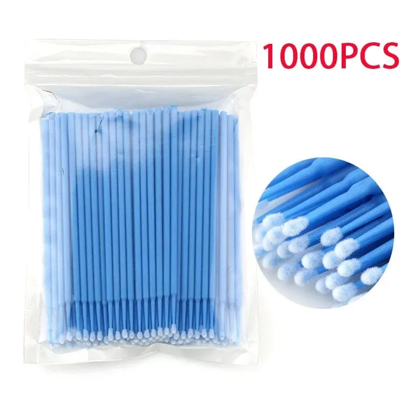 500/1000PCS Eyelash Brushes Crystal Swab Microbrushes Eyelash Extension Brush Grafting Lash Removing Applicators Makeup Tool