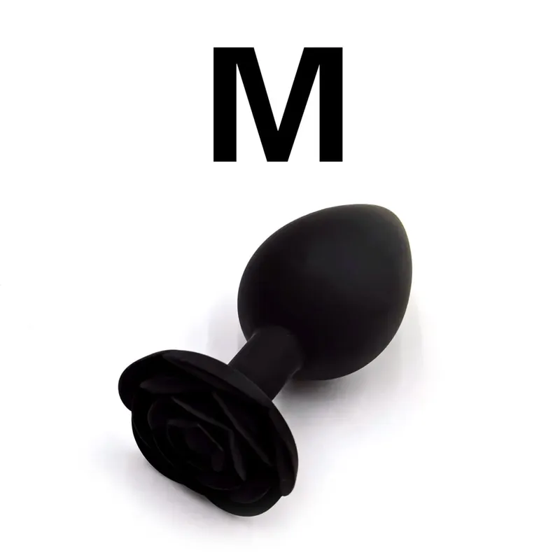 Plug Anal en Silicone souple fleur de Rose débutant à expert 3 tailles godemichet Anal Anus formateur godes Adule jouets sexuels pour Couple femmes hommes
