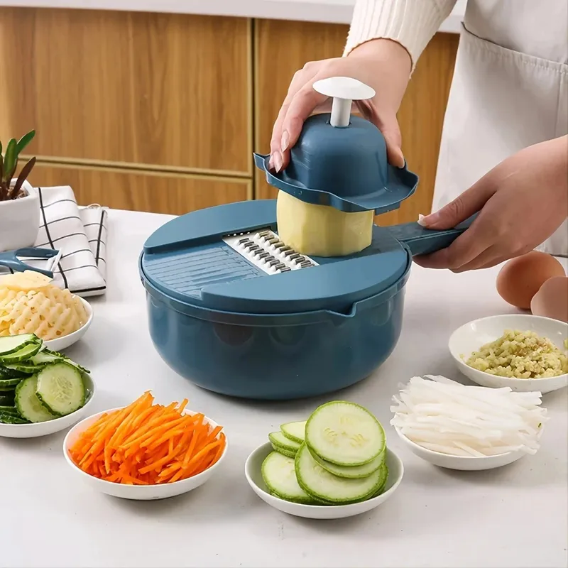 New 7/9 in 1 Vegetable Cutter Multi-Functional Potatoes Manually Cut Shred Slicer Grater Kitchenware Acceesories Tools