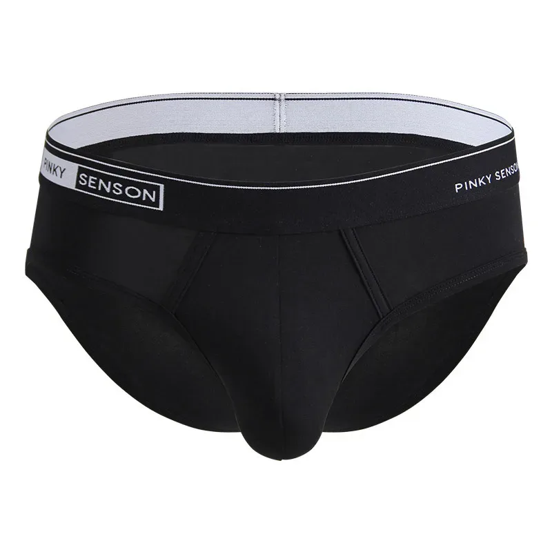 Large Size New Sexy And Breathable Modal Men's Triangle Pants Solid Color Mid Waist Underpants For Youth Briefs For Men