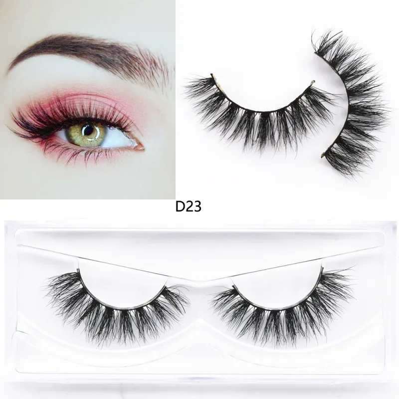 D20 Real Mink Lashes Eyelashes Extension Natural Long Winged Volume Eye Lashes Handmade Mink Fake Eyelash Makeup Lash — image 12