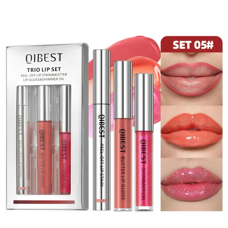 Multifunctional Makeup Sets Peel Off Lip Stain Tattoo Mirror Lipgloss Shimmer Lip Oil Lasting Cosmetics Lip Glaze Tint