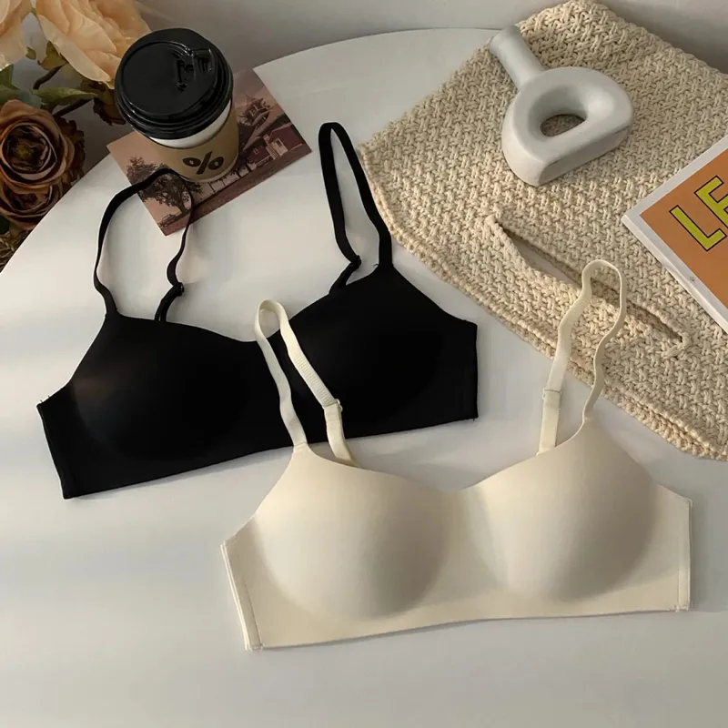 Bezešvé podprsenky pro ženy s malým hrudníkem 1/2 šálku push up podprsenka bez drátěnky dámské spodní prádlo sexy spodní prádlo ženy intimky — image 2