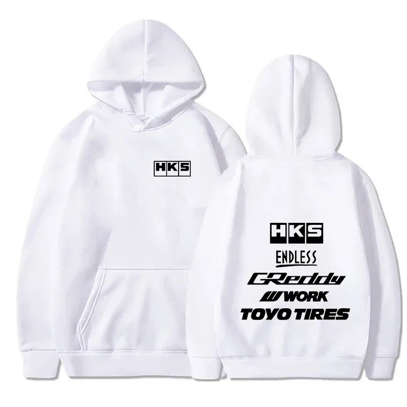 2025 Erkekler Moda Serin Hoodie Japonya JDM Modifiye Araba HKS SONSUZ Hoody Erkek Kadın Vintage Rahat Kazak Uzun Kollu Kazaklar