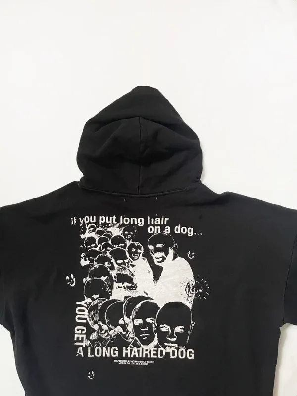 Nouveau surdimensionné PALY sweat à capuche pour homme femme lavé noir endommagé meilleure qualité décontracté Vintage Cardigan Zip sweats