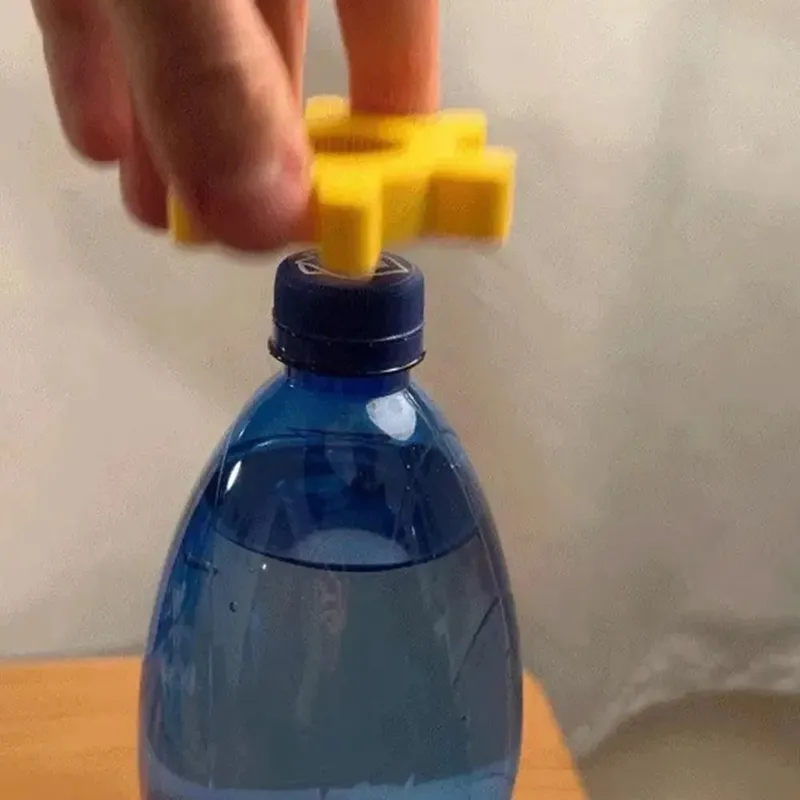 Portable Multi - function Yellow Plastic Bottle Opener | Rotary Design Must - have Kitchen Tool