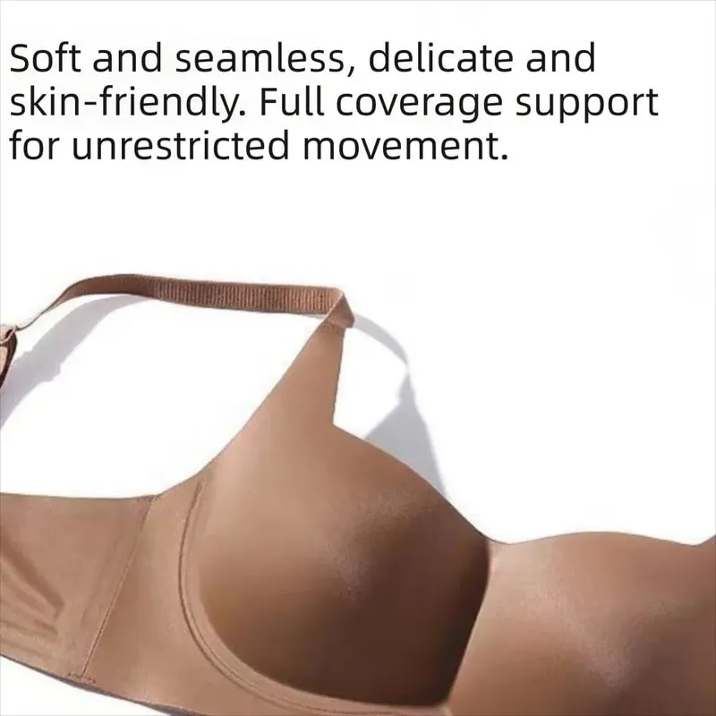 Padded Bralette Anti-sagging Lingerie Bras Solid Color Thin Lingerie Push Up Bra Skin-Hugging Invisible Seamless Bra For Women